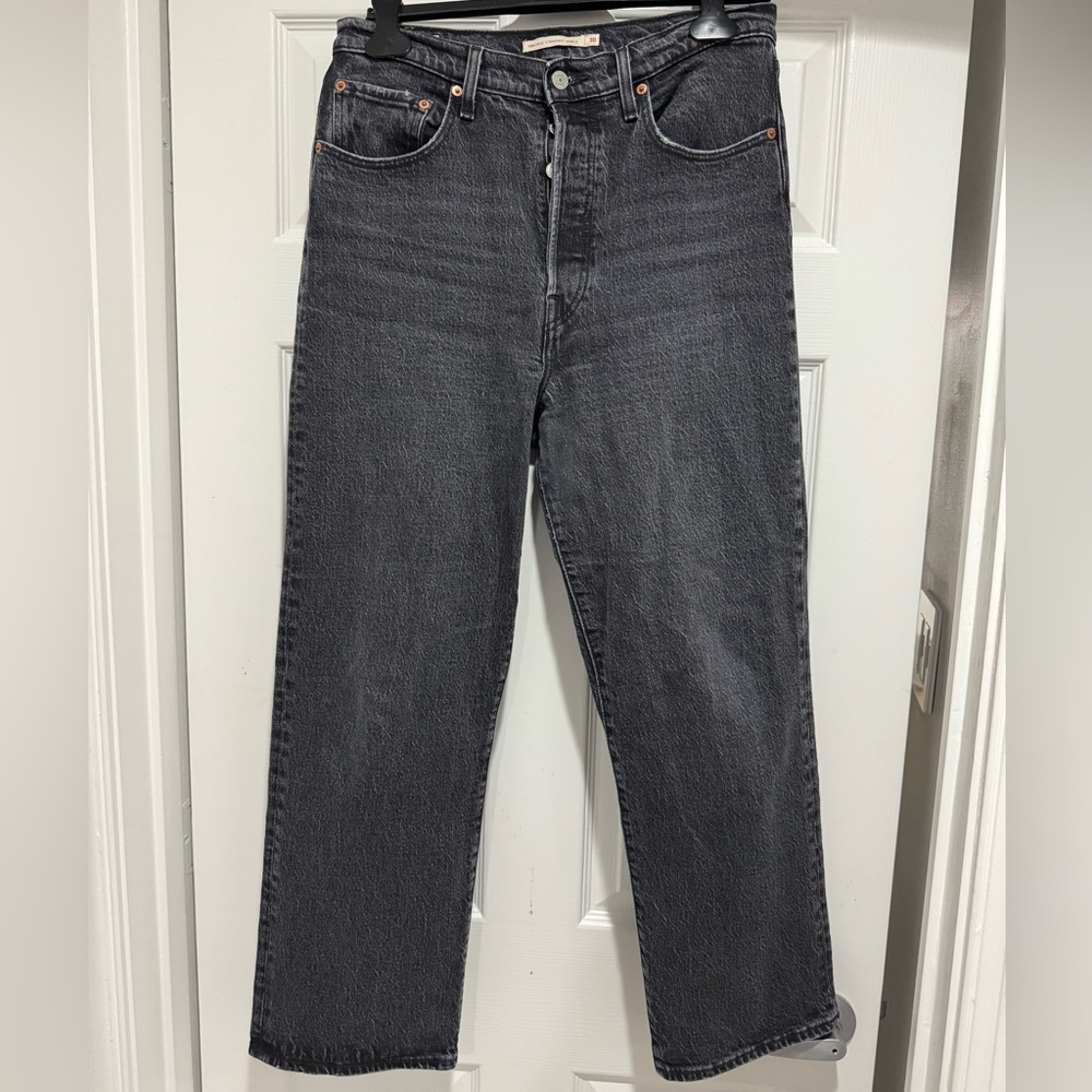 Levi’s High-Waisted Black Denim Jeans